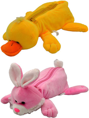 

Hrinkar Cartoon Animal Art Plastic Pencil Boxes(Set of 2, Multicolor)