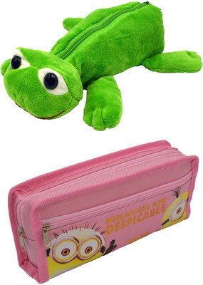 

Talesara Frog and Printed Pencil Box For Kids Boy and Girls - 2 Pcs. Combo Fancy stationary Pouch - PCMB015 Pouch(Multicolor)