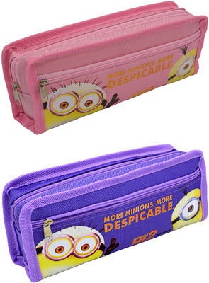 

Talesara Printed Pencil Box For Kids Boy and Girls - 2 Pcs. Combo Fancy stationary Pouch - PCMB436 Pouch(Multicolor)