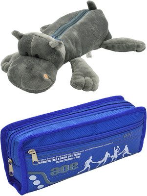

Hrinkar Cartoon Animal and Printed Art Plastic Pencil Boxes(Set of 2, Multicolor)
