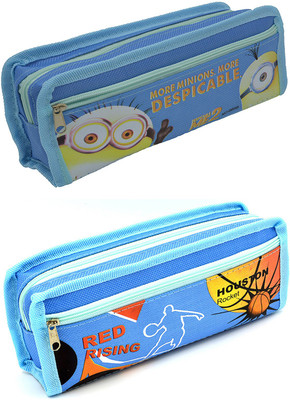

Talesara Printed Pencil Box For Kids Boy and Girls - 2 Pcs. Combo Fancy stationary Pouch - PCMB419 Pouch(Blue)