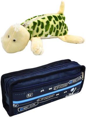 

Talesara Tortoise and Printed Pencil Box For Kids Boy and Girls - 2 Pcs. Combo Fancy stationary Pouch - PCMB228 Pouch(Multicolor)