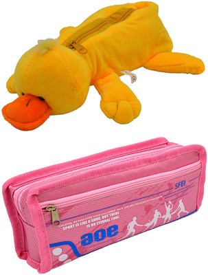 

Talesara Duck and Printed Pencil Box For Kids Boy and Girls - 2 Pcs. Combo Fancy stationary Pouch - PCMB094 Pouch(Multicolor)