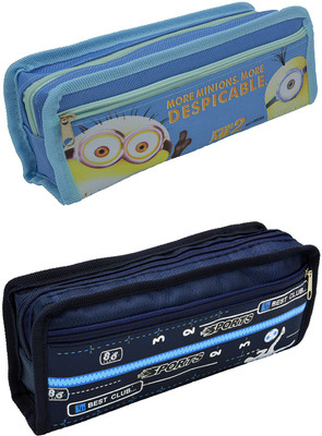 

Talesara Printed Pencil Box For Kids Boy and Girls - 2 Pcs. Combo Fancy stationary Pouch - PCMB432 Pouch(Blue)