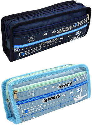 

Talesara Printed Pencil Box For Kids Boy and Girls - 2 Pcs. Combo Fancy stationary Pouch - PCMB661 Pouch(Blue)