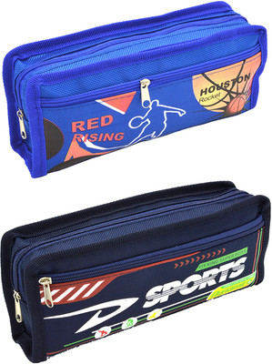 

Talesara Printed Pencil Box For Kids Boy and Girls - 2 Pcs. Combo Fancy stationary Pouch - PCMB487 Pouch(Blue)