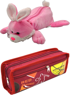 

Talesara Rabbit and Printed Pencil Box For Kids Boy and Girls - 2 Pcs. Combo Fancy stationary Pouch - PCMB123 Pouch(Multicolor)