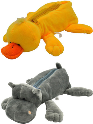 

Talesara Duck and Dog Animal Cotton Pencil Box For Kids Boy and Girls - 2 Pcs. Combo Fancy stationary Pouch - PCMB074 Pouch(Multicolor)