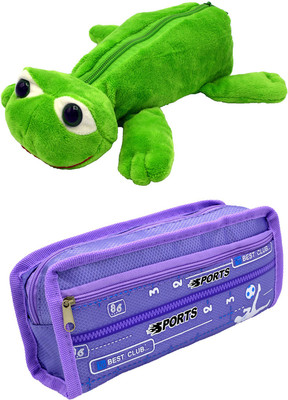 

Talesara Frog and Printed Pencil Box For Kids Boy and Girls - 2 Pcs. Combo Fancy stationary Pouch - PCMB036 Pouch(Multicolor)