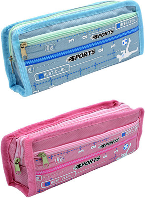 

Talesara Printed Pencil Box For Kids Boy and Girls - 2 Pcs. Combo Fancy stationary Pouch - PCMB664 Pouch(Multicolor)