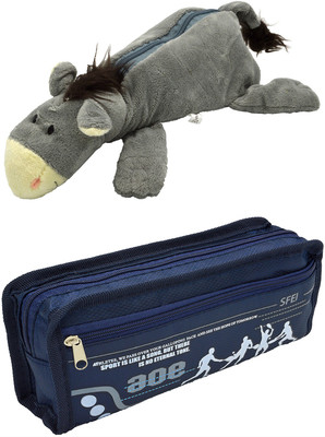 

Talesara Donkey and Printed Pencil Box For Kids Boy and Girls - 2 Pcs. Combo Fancy stationary Pouch - PCMB302 Pouch(Multicolor)