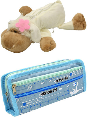 

Talesara Dog and Printed Pencil Box For Kids Boy and Girls - 2 Pcs. Combo Fancy stationary Pouch - PCMB286 Pouch(Multicolor)