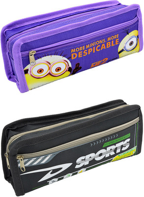 

Talesara Printed Pencil Box For Kids Boy and Girls - 2 Pcs. Combo Fancy stationary Pouch - PCMB470 Pouch(Multicolor)