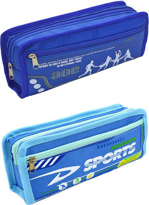 

Talesara Printed Pencil Box For Kids Boy and Girls - 2 Pcs. Combo Fancy stationary Pouch - PCMB570 Pouch(Blue)