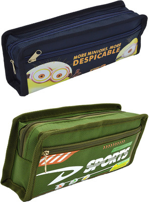 

Hrinkar Cartoon Printed Art Plastic Pencil Boxes(Set of 2, Multicolor)