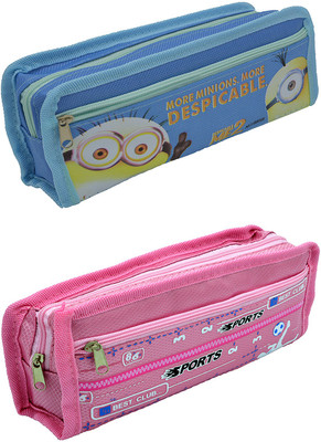 

Talesara Printed Pencil Box For Kids Boy and Girls - 2 Pcs. Combo Fancy stationary Pouch - PCMB434 Pouch(Multicolor)