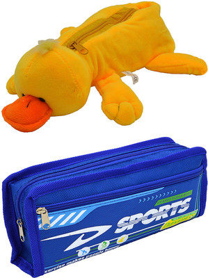 

Talesara Duck and Printed Pencil Box For Kids Boy and Girls - 2 Pcs. Combo Fancy stationary Pouch - PCMB096 Pouch(Multicolor)