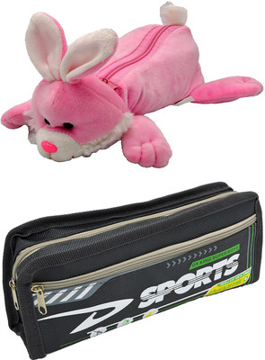 

Talesara Rabbit and Printed Pencil Box For Kids Boy and Girls - 2 Pcs. Combo Fancy stationary Pouch - PCMB132 Pouch(Multicolor)