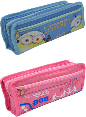 

Talesara Printed Pencil Box For Kids Boy and Girls - 2 Pcs. Combo Fancy stationary Pouch - PCMB424 Pouch(Multicolor)
