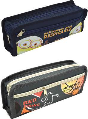 

Hrinkar Cartoon Printed Art Plastic Pencil Boxes(Set of 2, Multicolor)