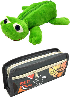 

Talesara Frog and Printed Pencil Box For Kids Boy and Girls - 2 Pcs. Combo Fancy stationary Pouch - PCMB019 Pouch(Multicolor)