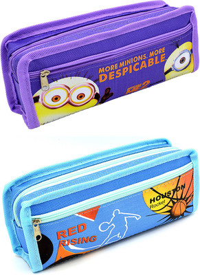 

Hrinkar Cartoon Printed Art Plastic Pencil Boxes(Set of 2, Multicolor)