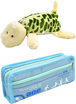 

Talesara Tortoise and Printed Pencil Box For Kids Boy and Girls - 2 Pcs. Combo Fancy stationary Pouch - PCMB219 Pouch(Multicolor)