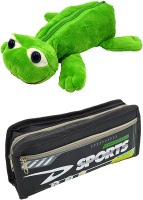 

Talesara Frog and Printed Pencil Box For Kids Boy and Girls - 2 Pcs. Combo Fancy stationary Pouch - PCMB030 Pouch(Multicolor)