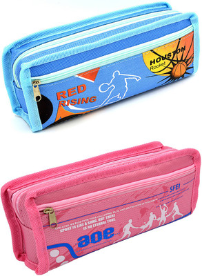 

Talesara Printed Pencil Box For Kids Boy and Girls - 2 Pcs. Combo Fancy stationary Pouch - PCMB535 Pouch(Multicolor)