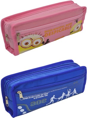 

Hrinkar Cartoon Printed Art Plastic Pencil Boxes(Set of 2, Multicolor)