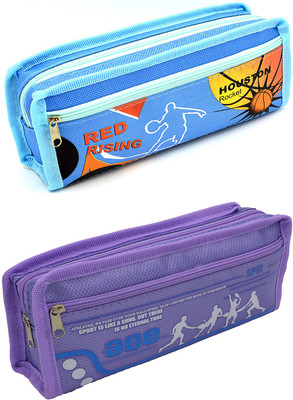 

Hrinkar Cartoon Printed Art Plastic Pencil Boxes(Set of 2, Multicolor)