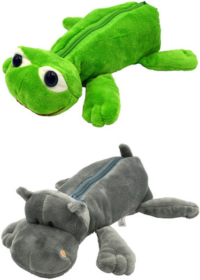 

Talesara Frog and Dog Animal Cotton Pencil Box For Kids Boy and Girls - 2 Pcs. Combo Fancy stationary Pouch - PCMB005 Pouch(Multicolor)