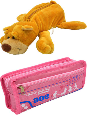 

Talesara Dog and Printed Pencil Box For Kids Boy and Girls - 2 Pcs. Combo Fancy stationary Pouch - PCMB159 Pouch(Multicolor)