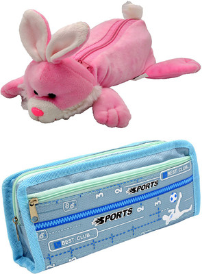 

Talesara Rabbit and Printed Pencil Box For Kids Boy and Girls - 2 Pcs. Combo Fancy stationary Pouch - PCMB136 Pouch(Multicolor)