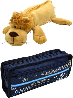 

Talesara Lion and Printed Pencil Box For Kids Boy and Girls - 2 Pcs. Combo Fancy stationary Pouch - PCMB363 Pouch(Multicolor)