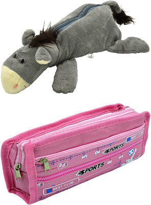 

Talesara Donkey and Printed Pencil Box For Kids Boy and Girls - 2 Pcs. Combo Fancy stationary Pouch - PCMB314 Pouch(Multicolor)