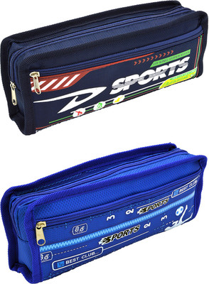 

Talesara Printed Pencil Box For Kids Boy and Girls - 2 Pcs. Combo Fancy stationary Pouch - PCMB634 Pouch(Blue)