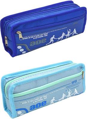 

Talesara Printed Pencil Box For Kids Boy and Girls - 2 Pcs. Combo Fancy stationary Pouch - PCMB563 Pouch(Blue)