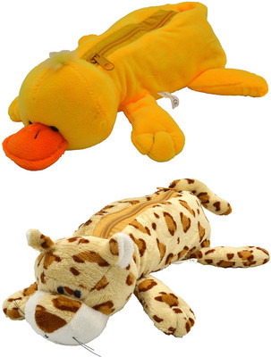 

Hrinkar Cartoon Animal Art Plastic Pencil Boxes(Set of 2, Multicolor)