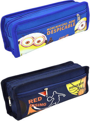 

Talesara Printed Pencil Box For Kids Boy and Girls - 2 Pcs. Combo Fancy stationary Pouch - PCMB372 Pouch(Blue)