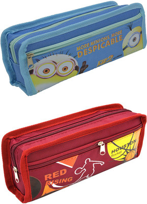 

Hrinkar Cartoon Printed Art Plastic Pencil Boxes(Set of 2, Multicolor)
