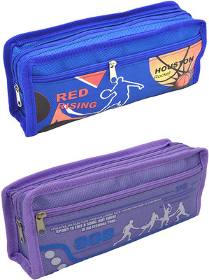 

Hrinkar Cartoon Printed Art Plastic Pencil Boxes(Set of 2, Multicolor)