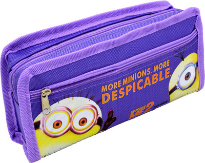 

Hrinkar Cartoon Printed Art Plastic Pencil Box(Set of 1, Purple)