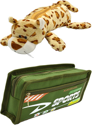 

Hrinkar Cartoon Animal and Printed Art Plastic Pencil Boxes(Set of 2, Multicolor)