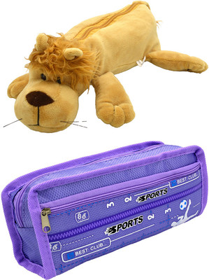 

Talesara Lion and Printed Pencil Box For Kids Boy and Girls - 2 Pcs. Combo Fancy stationary Pouch - PCMB366 Pouch(Multicolor)