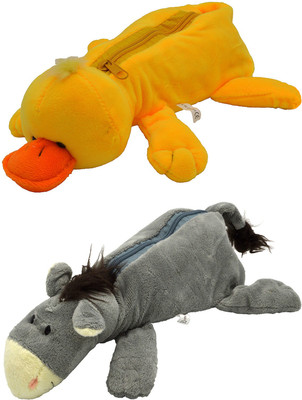 

Talesara Duck and Donkey Animal Cotton Pencil Box For Kids Boy and Girls - 2 Pcs. Combo Fancy stationary Pouch - PCMB078 Pouch(Multicolor)