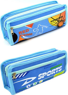 

Talesara Printed Pencil Box For Kids Boy and Girls - 2 Pcs. Combo Fancy stationary Pouch - PCMB541 Pouch(Blue)