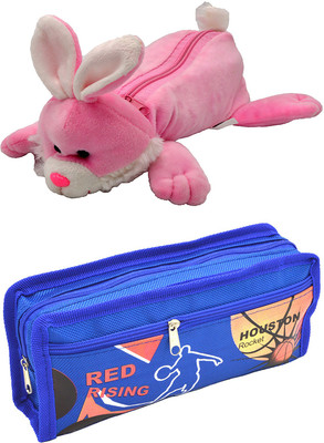

Talesara Rabbit and Printed Pencil Box For Kids Boy and Girls - 2 Pcs. Combo Fancy stationary Pouch - PCMB119 Pouch(Multicolor)