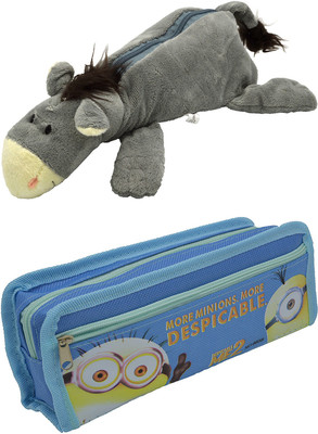 

Talesara Donkey and Printed Pencil Box For Kids Boy and Girls - 2 Pcs. Combo Fancy stationary Pouch - PCMB293 Pouch(Multicolor)