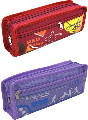 

Hrinkar Cartoon Printed Art Plastic Pencil Boxes(Set of 2, Multicolor)